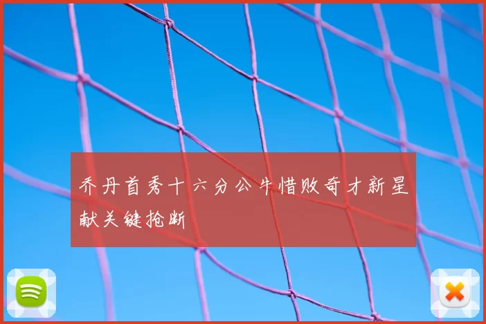 乔丹首秀十六分公牛惜败奇才新星献关键抢断