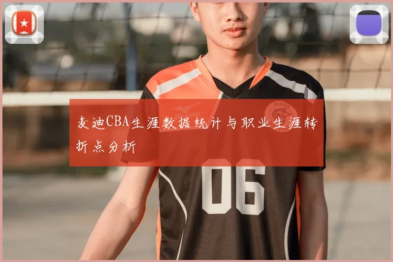 麦迪CBA生涯数据统计与职业生涯转折点分析